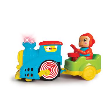 Весёлый паровозик (голубой)