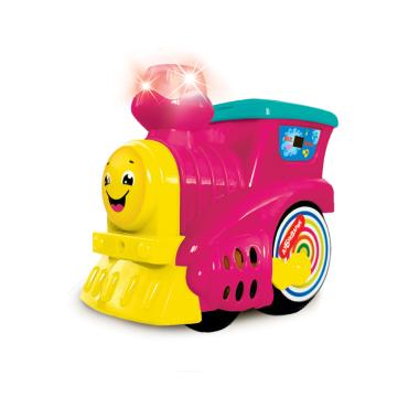 Музыкальный паровозик (малиновый)